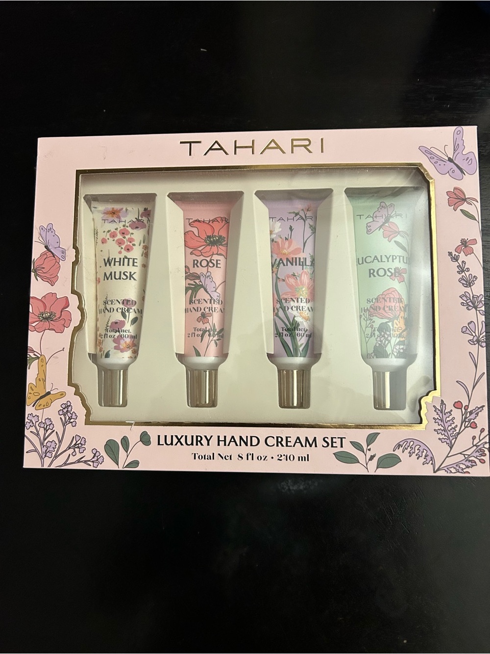 Tahari 4pc Hand Cream Set - Blush Pink Packaging